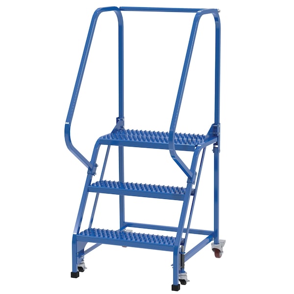 Vestil LAD-PW-26-3-G 60 H Steel PW Ladder, Grip Strut, 3 Step, 3 in Steps