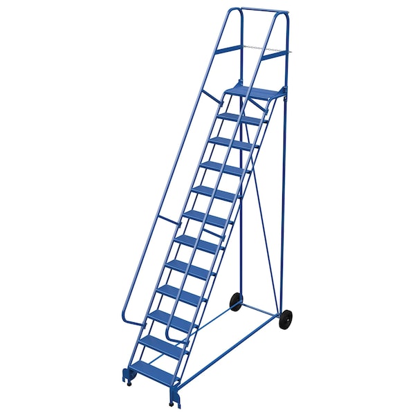 Vestil LAD-RAF-12-24-P 156 H Steel Roll A Fold Ladder, 58 deg., Perf, 12 Step, 12 Steps