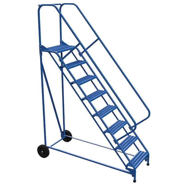 Vestil LAD-RAF-8-24-G-EZ 110 H Steel Roll A Fold Ladder, 50 deg., Grip, 8 Step, 8 Steps