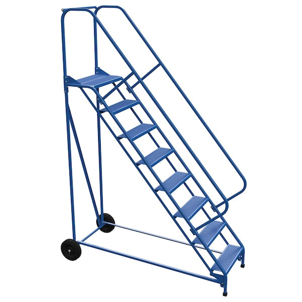 Vestil LAD-RAF-8-24-P-EZ 110 H Steel Roll A Fold Ladder, 50 deg., Perf, 8 Step, 8 Steps