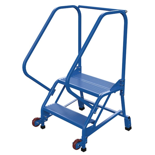 Vestil LAD-TRN-50-2-P 50 H Steel Tip N Roll Ladder, Perf, 2 Step, 50 deg., 2 Steps