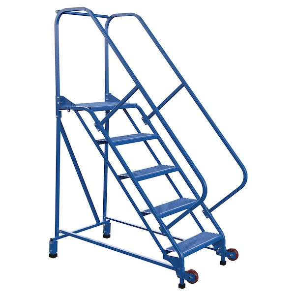 Vestil LAD-TRN-50-5-P 80 H Steel Tip N Roll Ladder, Perf, 5 Step, 50 deg., 5 Steps