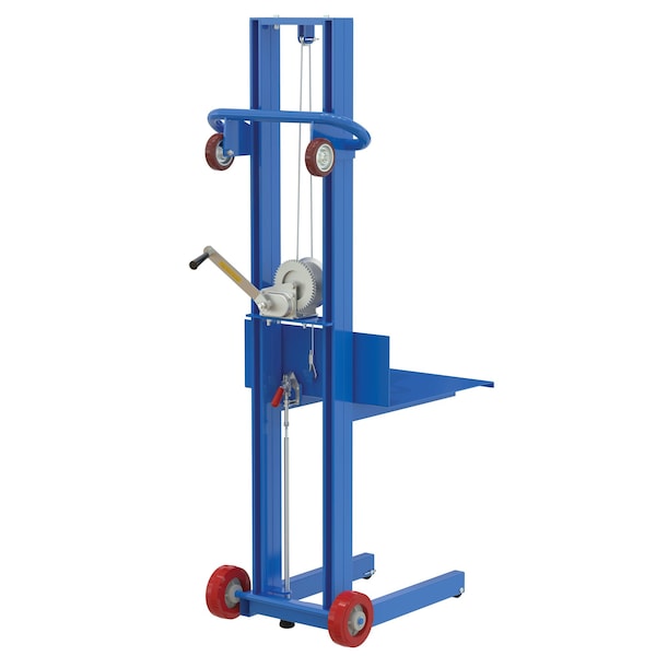 Vestil LLW-202058-FWFL Steel Lite Load Lift w/Winch, Fixed Wheels, and Manual Floor Lock