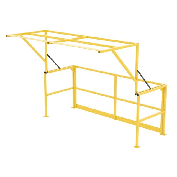 Vestil MEZZ-200-DW OSHA Compliant Mezzanine Safety Double Wide Gate - Yellow Powder Coat