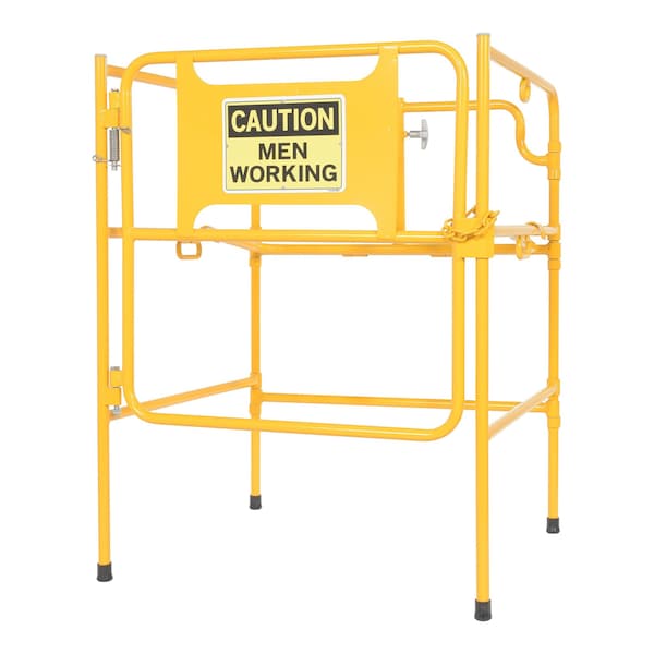 Vestil MHGR-32-SI-C-01 MAN HOLE GUARD RAIL UP TO 32" WITH SIGN