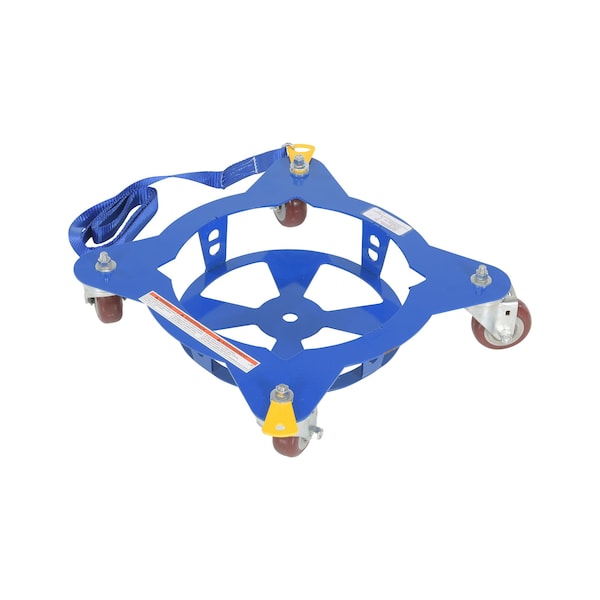 Vestil MPD-5 Multi-Pail Dolly With Pull Strap 150 lb Polyurethane Casters