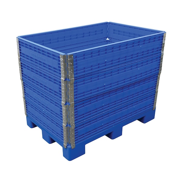 Vestil MULTI-C Container 31.5 L, 47.25 in W, 37.5 in H, Plastic, Blue