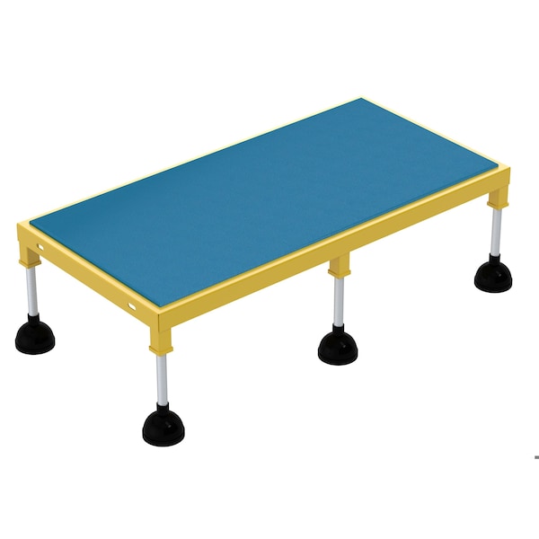 Vestil PAHT-H-2448 Portable Adj. Stand, 24x48, High Ergo Deck, 11.5 Overall Height, Steel, Yellow