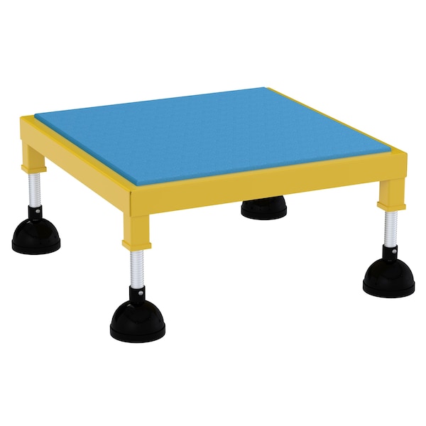 Vestil PAHT-L-2424 Portable Adj.Stand, 24x24, Low Ergo Deck, 8.75 Overall Height, Steel, Yellow