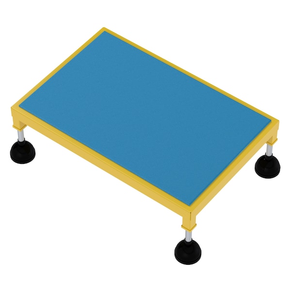 Vestil PAHT-L-2436 Portable Adj.Stand, 24x36, Low Ergo Deck, 8.75 Overall Height, Steel, Yellow