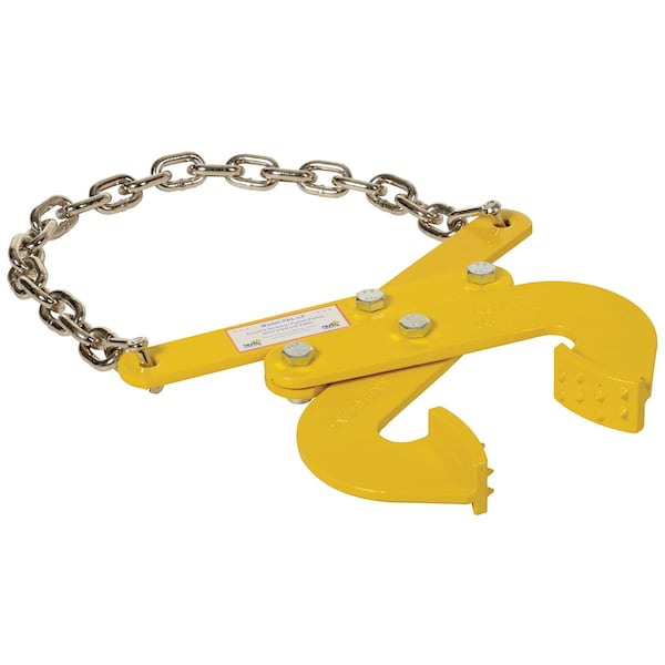 Vestil PAL-LP Steel Low Profile Double Scissor Pallet Puller, 2" x 16-3/4". x 13-3/4", 5000 lb Capacity, Yellow