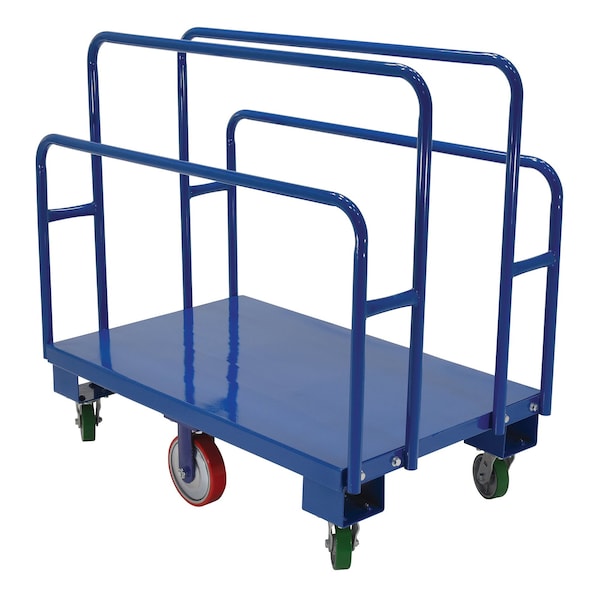Vestil PANEL-V Vertical Panel Cart 2000 lb Poly-On-Steel Casters 51 x 30 1/4 x 47 1/2