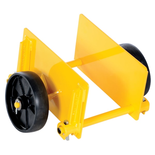 Vestil PLDL-ADJ-8GFN Yellow Adjustable Panel Dolly 1000 lb Capacity Glass-Filled Casters