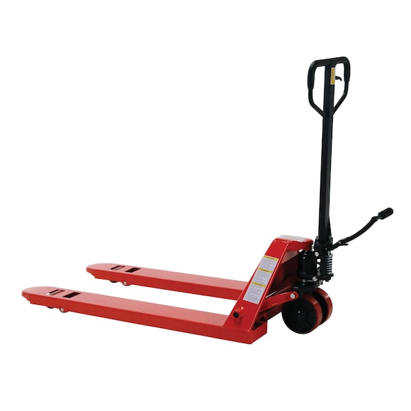 Vestil PM5-2748-FP Wheel Nose Pallet Truck, Foot Pedal, 27x38