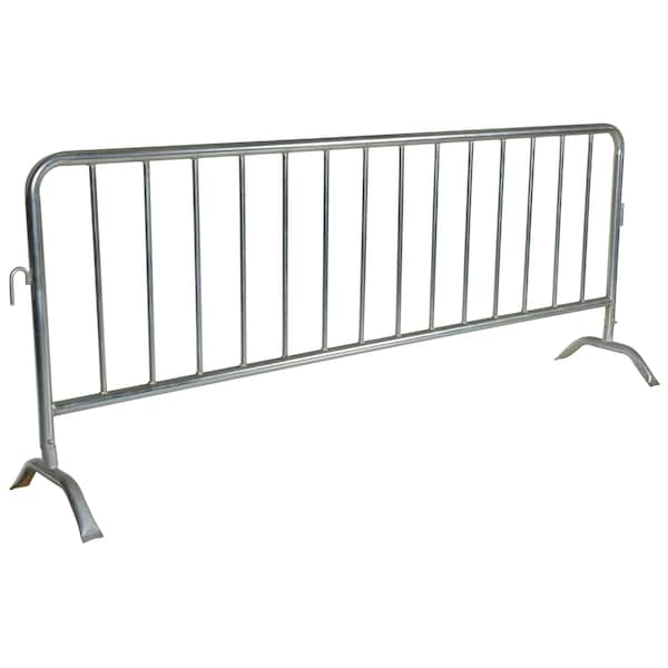 Vestil PRAIL-102-HD-G Hd Galvanized Barrier w/Curved Feet, Silver, 20.0938 in Length, Bright Zinc