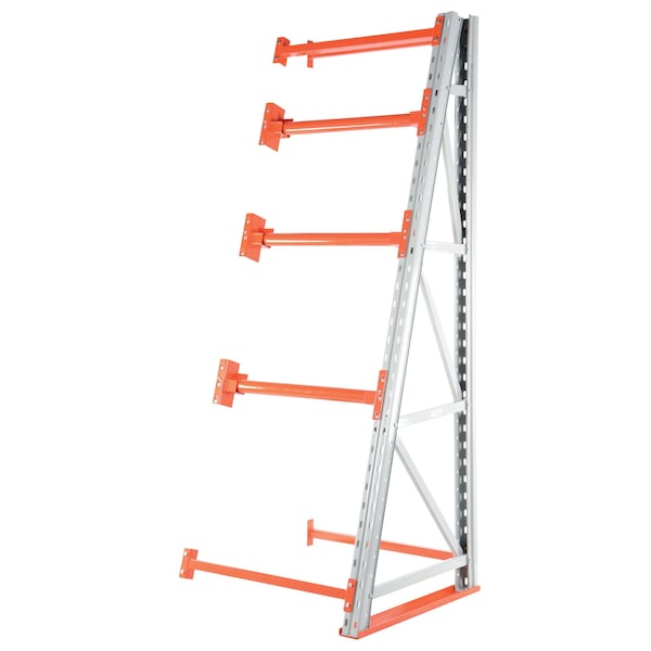 Vestil RERC-A-348 Steel Reel Rack Add-On Kit 36 In. x 36 In. x 96 In. 6000 Lb. Capacity, White/Orange