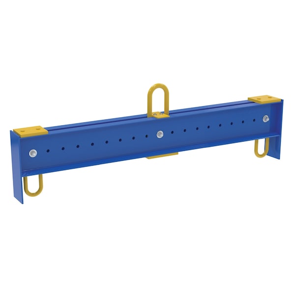 Vestil SBM-BFB-100-6 Steel Adjustable Spreader Beam 6 Ft Maximum Spread 10,000 Lb. Capacity Blue