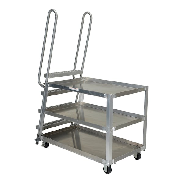 Vestil SPA-HD-2852 Aluminum Frame Hi-Duty Stock Picker Truck 28" x 52" 500 lb Capacity