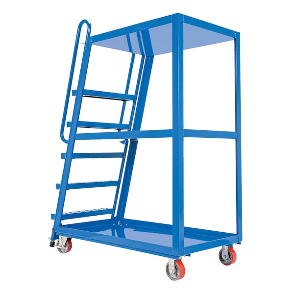 Vestil SPS-HF-2852-5PU High Frame Cart, Steel, 1000 lb Load Capacity, 56.125 L, 27.875 W, 74.0625 H