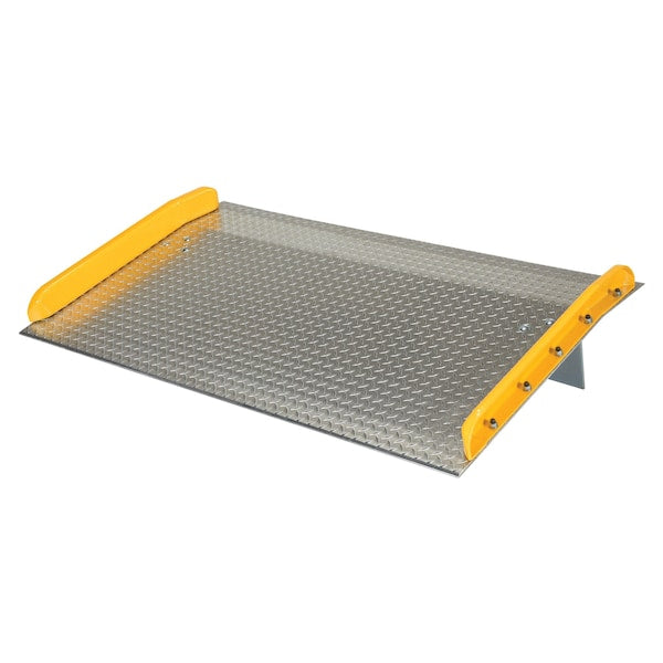 Vestil TAS-10-6036 60" x 36" Aluminum Truck Dockboards with Steel Safety Curb, 10,000 lb Capacity