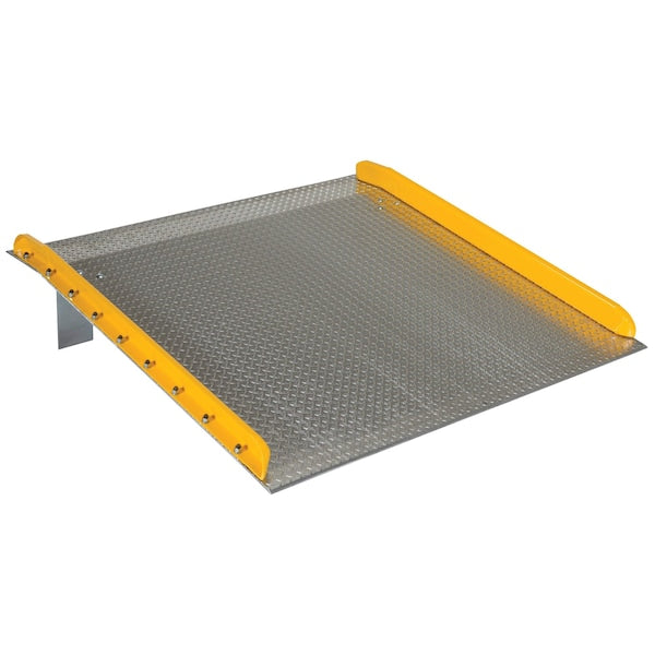 Vestil TAS-10-6060 60" x 60" Aluminum Truck Dockboards with Steel Safety Curb, 10,000 lb Capacity