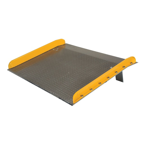 Vestil TAS-15-6048 60" x 48" Aluminum Truck Dockboards with Steel Safety Curb, 15,000 lb Capacity
