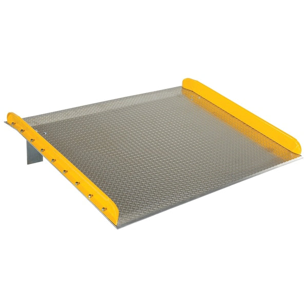 Vestil TAS-15-7260 72" x 60" Aluminum Truck Dockboards with Steel Safety Curb, 15,000 lb Capacity