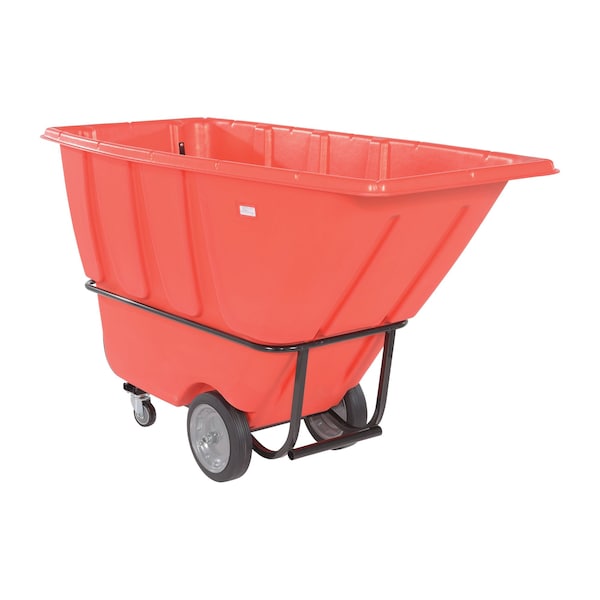 Vestil TDT-100-MD-RED Medium Duty Tilt Truck 1 Cubic Yard 1250 lb Red