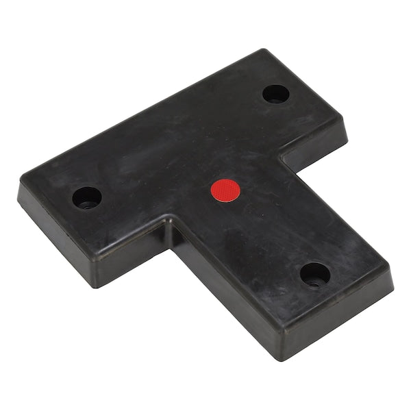 Vestil T-22 Specialty T-Shaped Molded Bumper 22 x 22 x 3 Bolt Holes 3