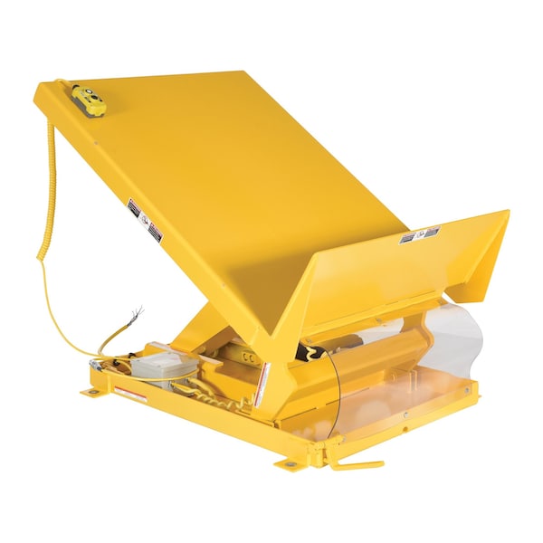 Vestil UNI-3648-2-YEL-460-3 36" X 48" Yellow Lift Table, Load Cap. 2000 lb., 460V