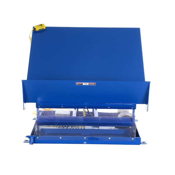 Vestil UNI-4848-4-BLU-230-3 48" X 48" Blue Lift Table, Load Cap. 4000 lb., 230V, Overall Height: 42-1/4"