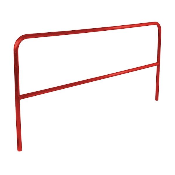 Vestil VDKR-8-RD STEEL PIPE SAFETY RAILING 96 IN LENGTH RED