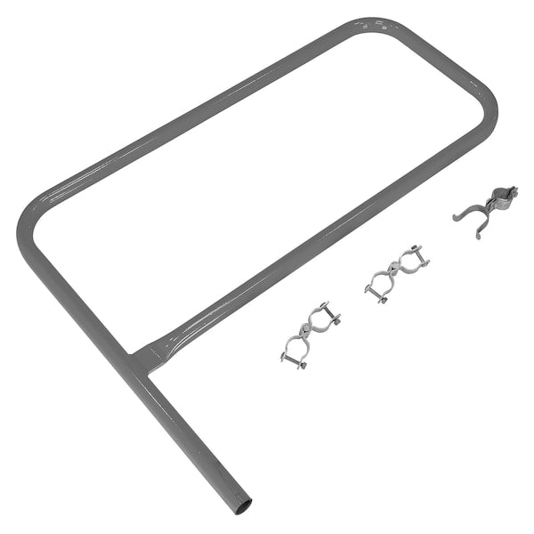 Vestil VDKR-G3-GYSG GRAY PIPE SAFETY RAILING GATE-P SHAPED 36X36