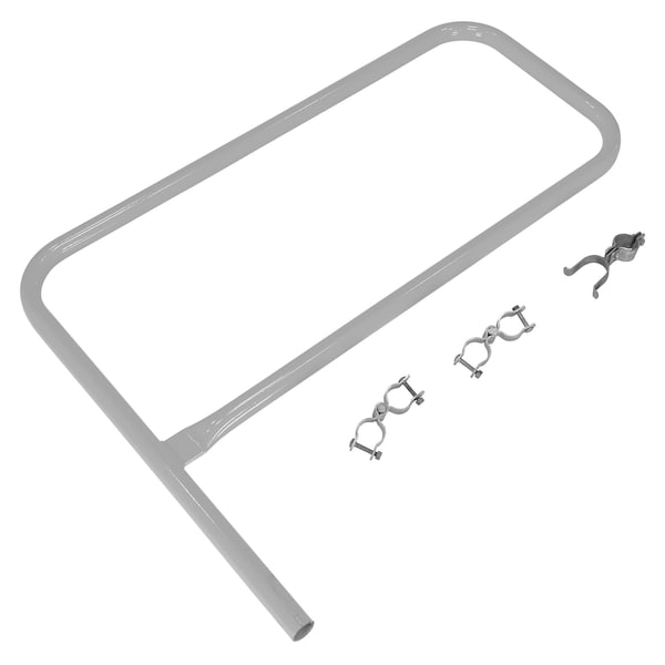 Vestil VDKR-G3-SL SILVER PIPE SAFETY RAILING GATE-P SHAPED 36X36