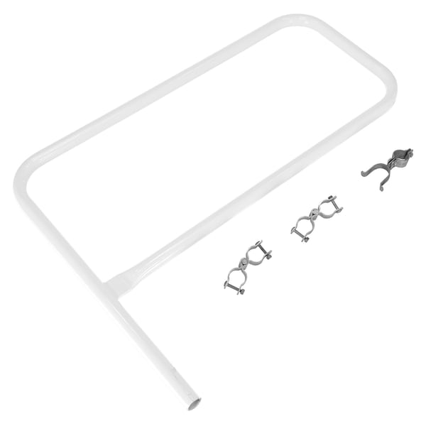 Vestil VDKR-G3-WT WHITE PIPE SAFETY RAILING GATE-P SHAPED 36X36