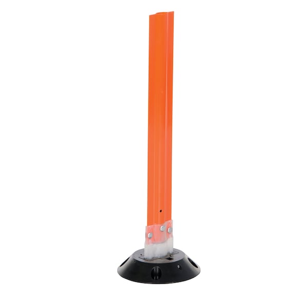 Vestil VGLT-16-2F-O Flexible Stake, Polycarbonate, 8 in Length, 8 in Width, 24 in Height, Orange