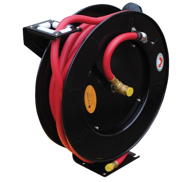 Vestil VHR-50-78 Spring Driven Hose Reel, 1/2" Hose Diameter, 50 ft. Length, 300 psi Max. Pressure