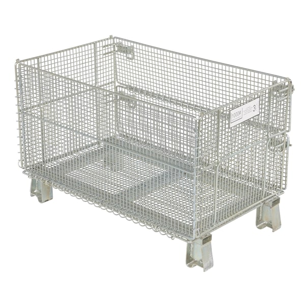 Vestil VWIRE-32H Collapsible Bulk Container 32 in L, 20 in W, 21 in H, Steel