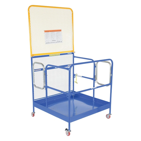 Vestil WP-4848-CA-84B-DD WORK PLAT W/CASTERS 84 IN BACK & DUAL ENT 48X48