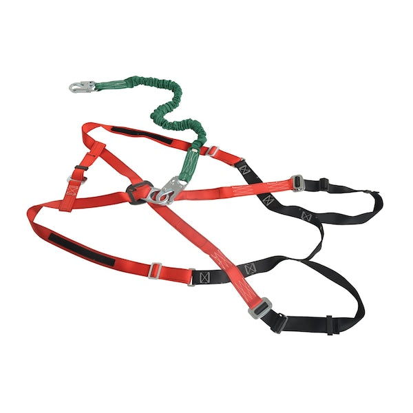 Vestil WP-LH-XL Red Work Platform Harness with 6" Lanyard Size X-Large 350lb Capacity