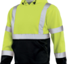 Delta Plus WEL61944OBLG W376B Type R, Class 3 Pullover Hoodie Sweatshirt with Black Bottom, Hi Viz Orange, LG