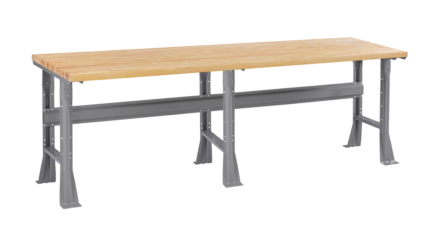 Tennsco WB-1-3096W Flared Leg Workbench with Butcher Block Top