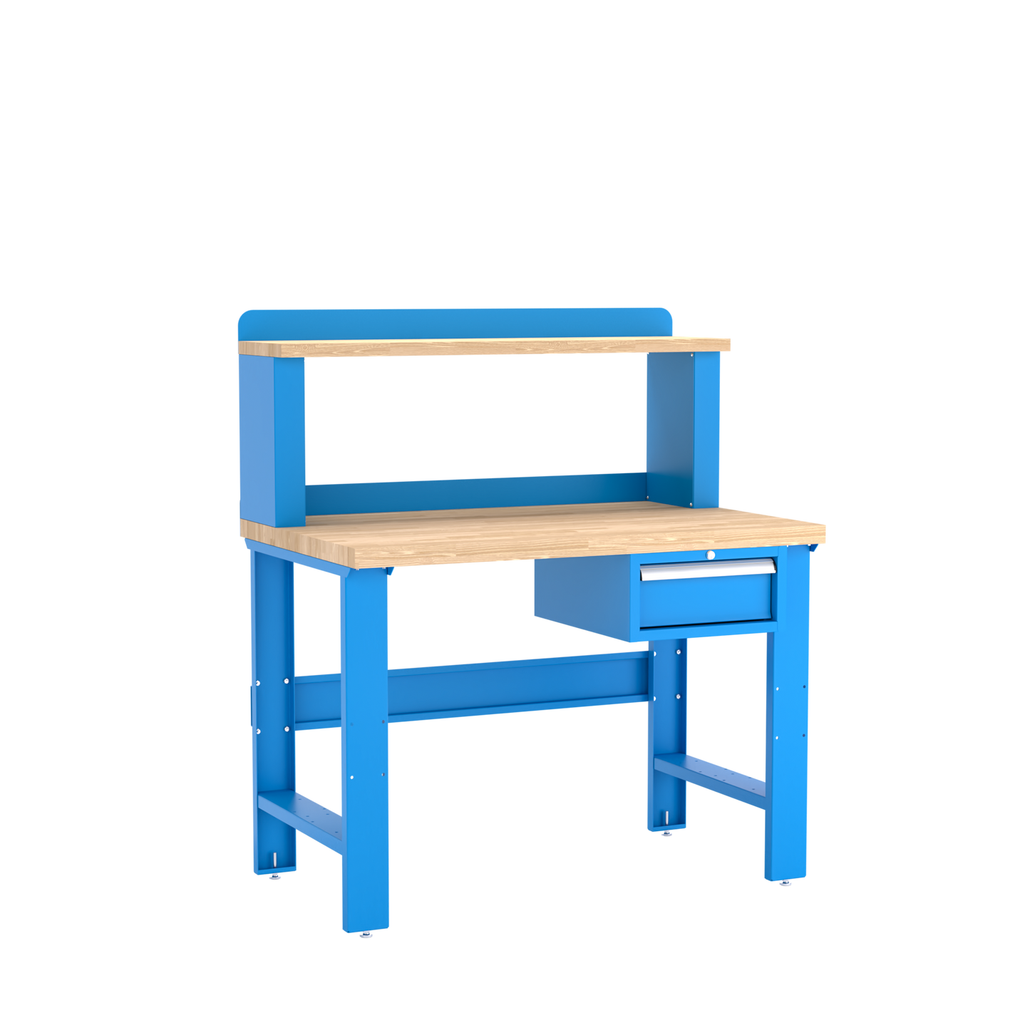 Champion Tool Storage WB101-B4830-BB Single Drawer Standard Depth Workbench, 12" Riser WB101 | 48"W x 35-1/4"H x 30"D, Bright Blue