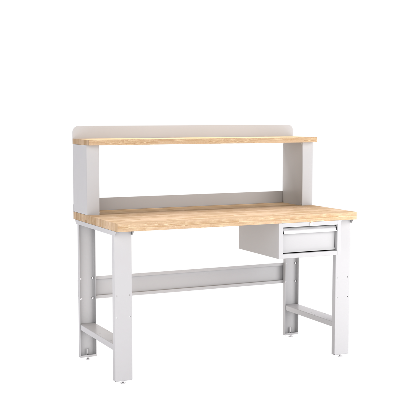Champion Tool Storage WB101-B6030-LG Single Drawer Standard Depth Workbench, 12" Riser WB101 | 60"W x 35-1/4"H x 30"D, Light Gray