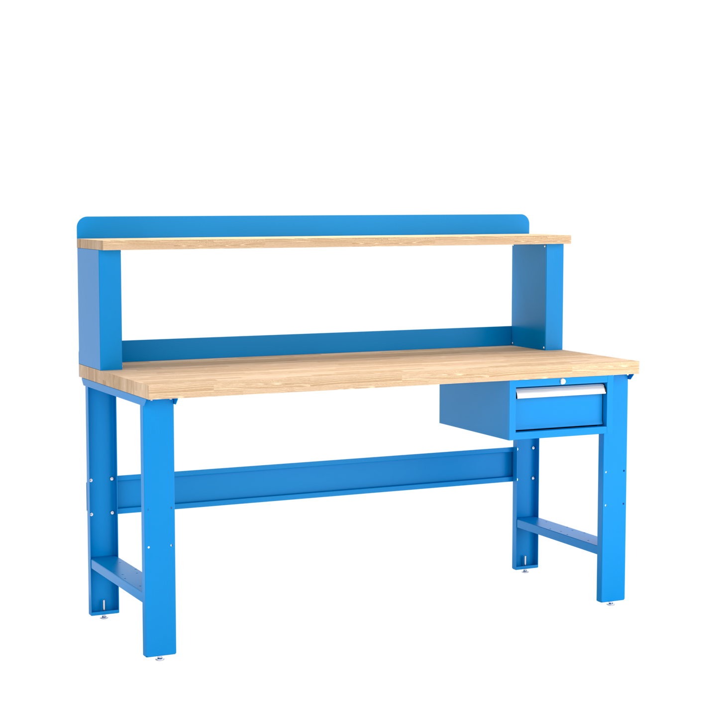 Champion Tool Storage WB101-B7230-BB Single Drawer Standard Depth Workbench, 12" Riser WB101 | 72"W x 35-1/4"H x 30"D, Bright Blue