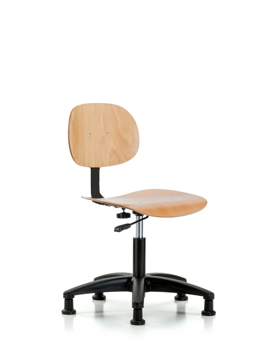 Blue Ridge Ergonomics WDHCH-RG-RG Wood Chair - Desk Height with Stationary Glides