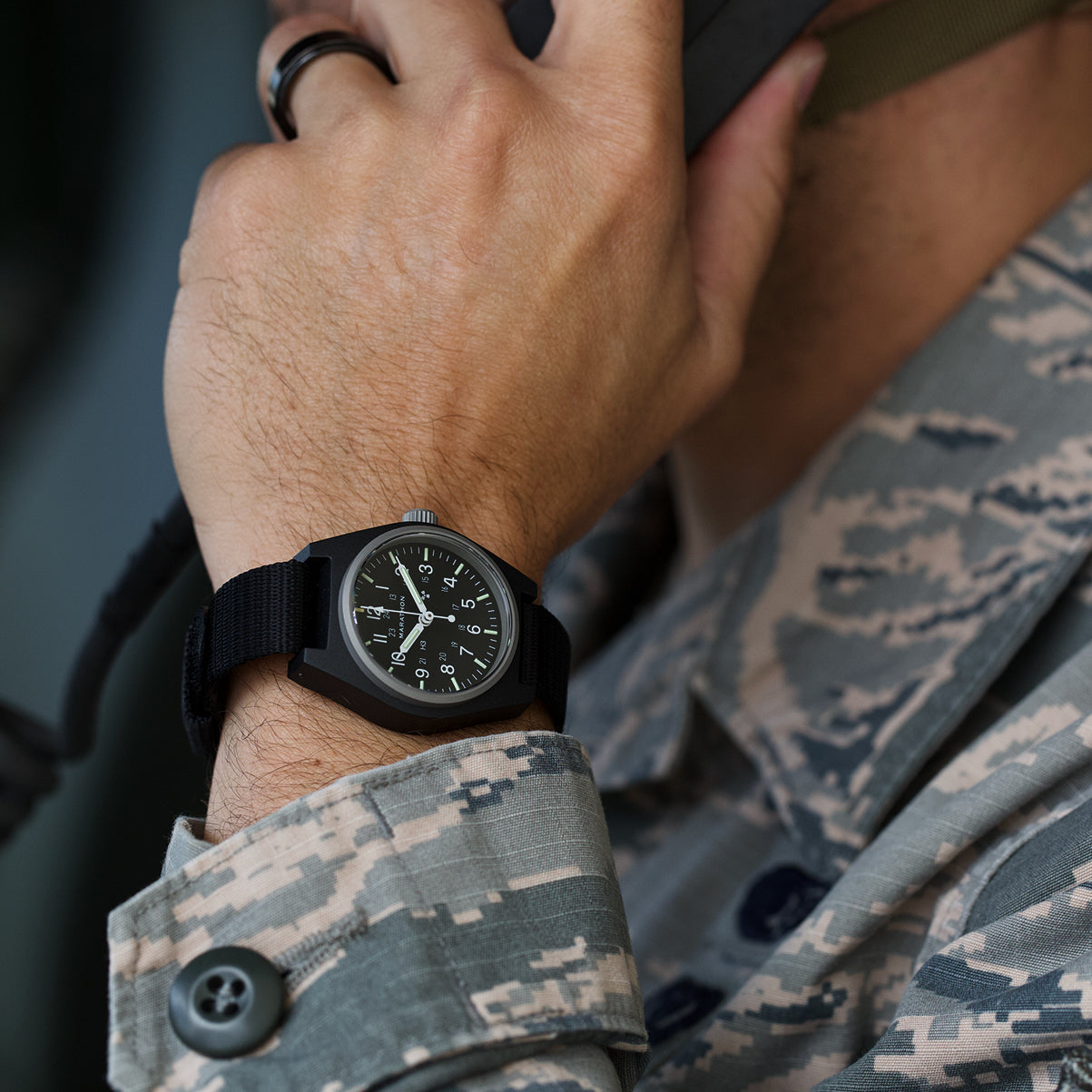 Marathon WW194003BK-0101 Black General Purpose Mechanical (GPM) - 34mm with Black Ballistic Nylon Strap
