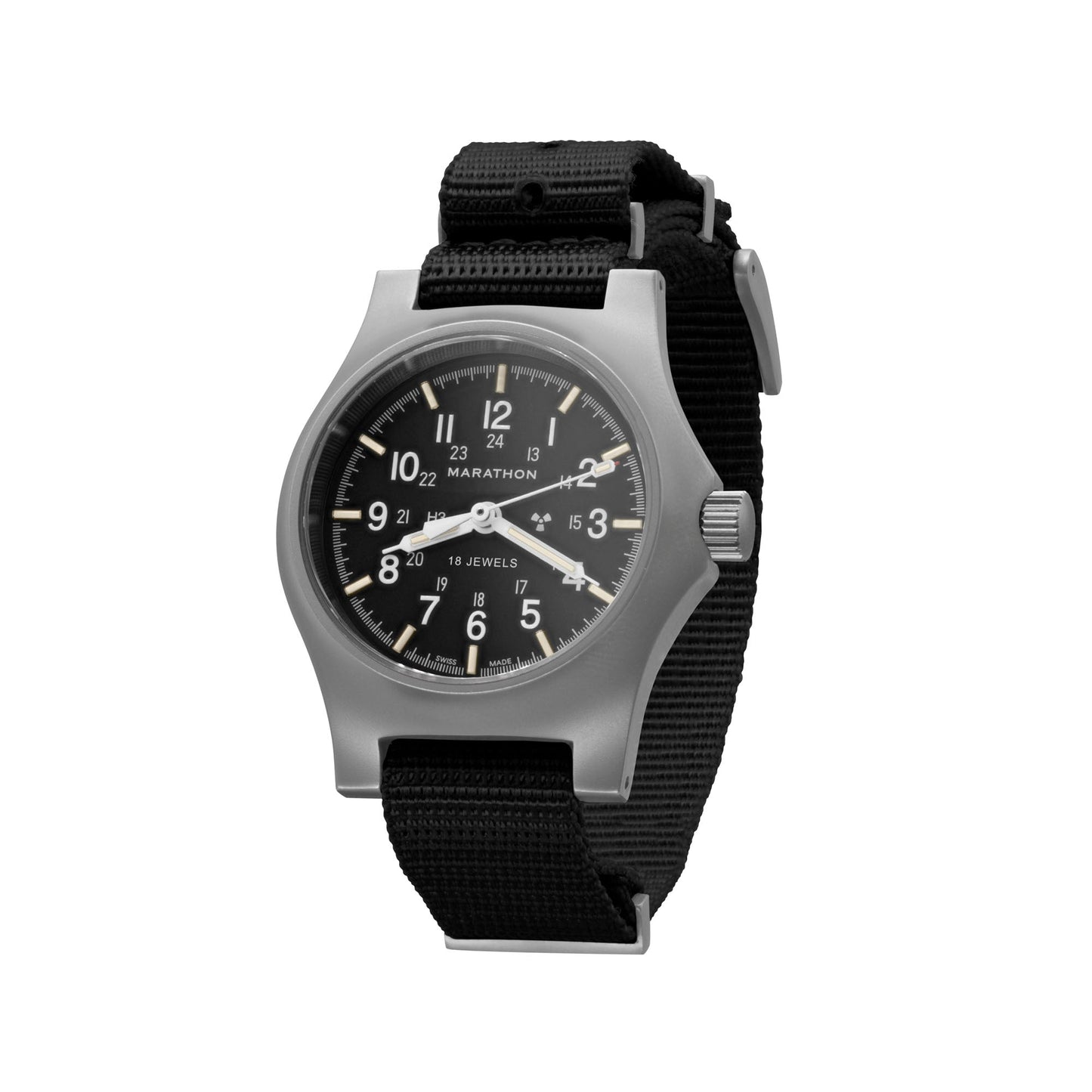 Marathon WW194003SS-0108 Re-Issue Stainless Steel GP Mechanical (GPM) 39mm with Black Defence Standard Nylon Strap