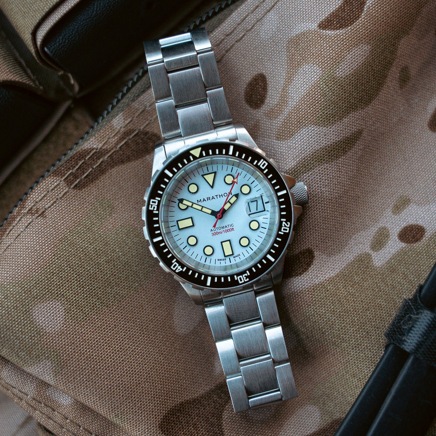 Marathon WW194026SS-2501 36Mm Osar-D Arctic Edition Automatic White Dial Unisex Watch