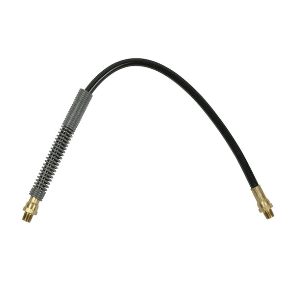 Workforce L2275SP-1 Grease Hose, 3/16" x 18" Thermoplastic, 1/8" MNPT Ends, Spring Guard